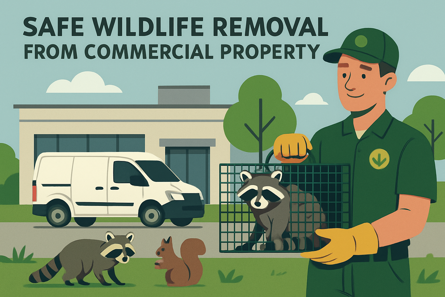 Safe wildlife removal from commercial property
